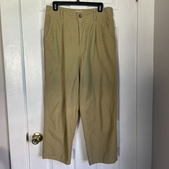Madewell Moleskin Pleated Balloon Pants in ash green khaki tan - Picture 6 of 16